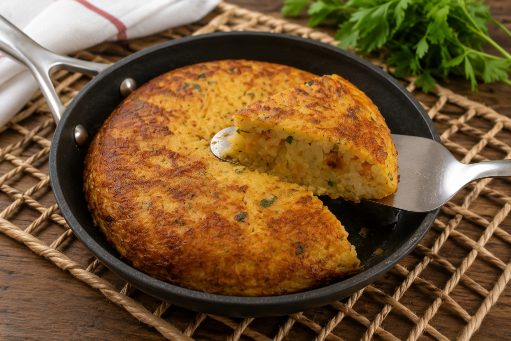 Não Jogue Fora! 5 Formas de Transformar Sobras de Arroz em Quitutes para o Café 5 Tortinha de Arroz