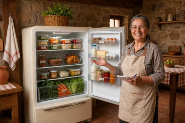 Alimentos na geladeira
