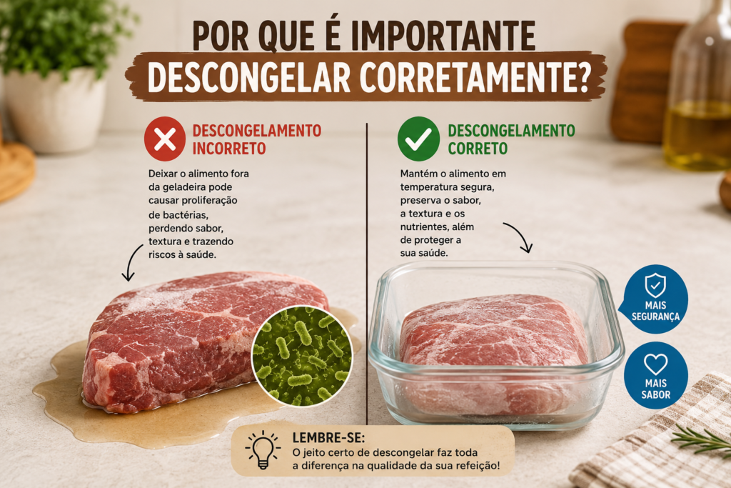 Por que e importante descongelar corretamente